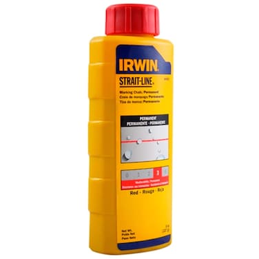 IRWIN Tools STRAITLINE 64902 Permanent Marking Chalk 8ounce Red 64902