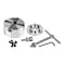 NAGU 10600 1 X 8TPI Direct Thread Wood Turning Chuck with 2Jaw Set and Woodscrew and TBar WrenchWood Turning Chuck with 2Jaw Set