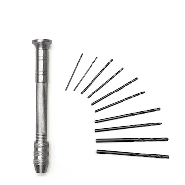 WEITARI Hand Drill Bit Set 10pcs 0830mm Micro Mini Twist Drills with Precision Hand Drill Rotary Tool for Wood Jewelry Plastic Craft DIY
