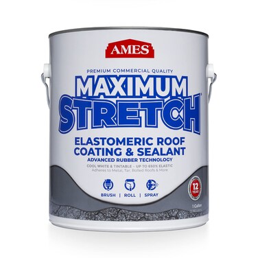 AMES RESEARCH LABORATORIES MSS1 Maximum Stretch Roof Coating 1 Gallon White