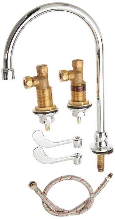 American Standard 6540177002 Monterrey Widespread Gooseneck Faucet Spout Reach 05 GPM 8Inch