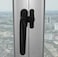 KAFENDA Aluminum Alloy Window Handle Internal and External Sliding Door Handle Suspended Window Handle Door and Window Roller Handle Casement Window Wheel Handle with Lock Black