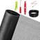 Ouskr Replacement Window Screens Kit 48X118 Inch Durable Window Screen Mesh for Patio Porch Door Windows DIY Adjustable Fiberglass Screen Repair Kit with Rolling Tool Hook Ruler Cutter Spline