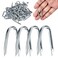AccEncyc Steel Wire Fencing Staples 50Pcs Wire Staples Galvanized Fencing Staples U Shaped Nails 114 Fence Post Staples for Wire Mesh  Woven Fencing