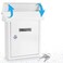 SereneLife Weatherproof Wall Mount Locking Mailbox  Galvanized Steel wMetal Flap for Mail Insertion Commercial Rural Home Decorative  Office Business Parcel Box Package Drop Secure Lock  SLMAB01