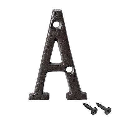 uxcell House Letter 3 Inch Cast Iron Letter a for Home Hotel Mailbox Address Sign