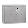 Salsbury Industries Aluminum 3504ASU Surface Mounted Vertical Mailbox with 4 Doors and USPS Access