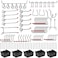 NAVSEEK Assortment with Metal Hooks Sets Pegboard Bins Peg Locks for Organizing Storage System Tools114 Pieces