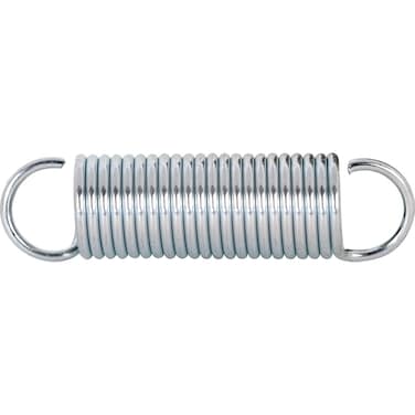 PrimeLine SP 9610 Extension Spring Spring Steel Construction NickelPlated Finish 0072 GA x 58 In x 212 In Single Loop Open 2 Pack