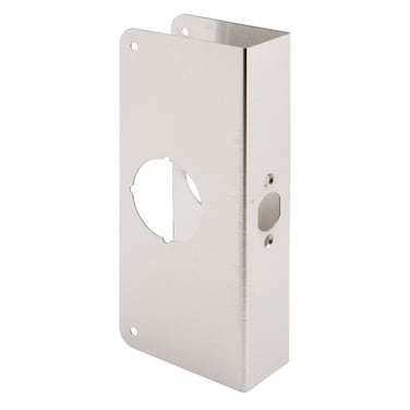 Defender Security U 9588 9 inch 134 inch Thick by 234 inch Backset 218 inch Bore Door Rein forcer Stainless Steel