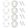 The Lord of the Tools 4 Sets Concealed Key Hole Cover Door Key Cover Stainless Steel Escutcheon Keyhole Cover Door Accessories for Cabinets Drawer 53mm Silver