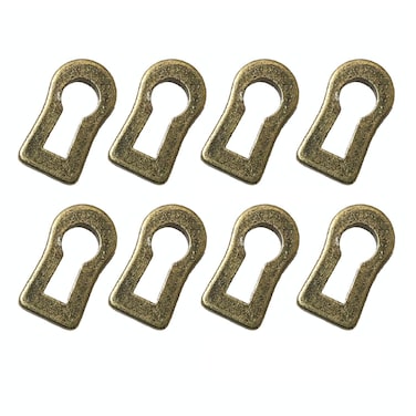 RLECS 8pcs Zinc Alloy Keyhole Cover 20 x 12 x 6 mm for Furniture Lock Decoration Bronze Tone
