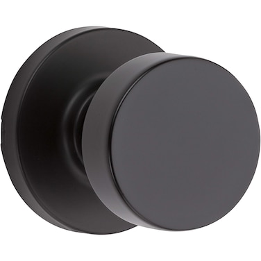 Kwikset 97200892 Pismo Door Knob Matte Black Round Rose