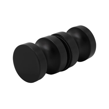 CKB Double Sided Shower Glass Door Knob Matte Black with Solid 304 Stainless Steel Door Handle Pull for Bathroom Lock Hardware