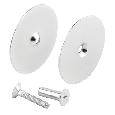 PRIMELINE U 9531 Steel Door Hole Cover Plate Chrome Single Pack