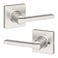 Kwikset Casey Interior Passage Door Handle Lever For Closet and Hallway Doors Reversible NonLocking Handle Lever Satin Nickel with Microban Protection