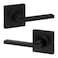 Kwikset Casey Interior Passage Door Handle Lever For Closet and Hallway Doors Reversible NonLocking Handle Lever Matte Black with Microban Protection