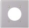 Leviton 4934 2Gang Flush Mount 215 Inch Dia Device Receptacle Wallplate Standard Size Steel Device Mount Aluminum