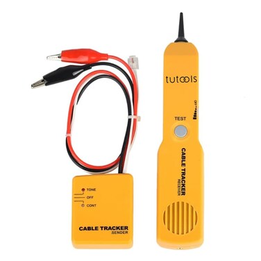 TUTOOLS Wire TrackerCable Finder Tone Generator Probe TracerAntiInterference MultiFunction Finder with RJ11plug Audio Sender and Probe kit Network Cable Continuity Tester