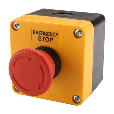 Baomain Red Sign Emergency Stop Push Button Weatherproof Pushbutton Switch 660V With Box