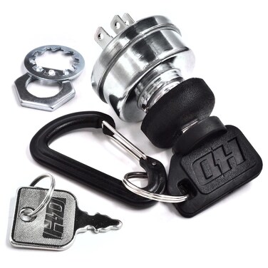 HD Switch Starter Ignition Key Switch Replaces 25 099 02S 25 099 04S 2509902S 2509904S 2509902S 2509904S Fits Kohler CH11 CH125 CH14 CH18 CH20  Ultimate Protection Upgrade w 2 Keys  Carabiner