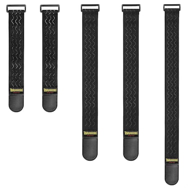 Trilancer Elastic Cinch Straps with AntiSlip Strips 3 Size Combo5Pack Heavy Duty Hook and Loop Storage Straps for Extension Cords Cables Ropes Hoses Bike RV Pant GartersGarage Organization