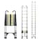 Dajianglx 85FT Telescoping Ladder Aluminum Extension Ladder with Hooks  2 Triangle Stabilizers 330lbs Capacity Telescopic Ladder NonSlip Feet Collapsible Ladder for Home Outdoor Work Silvery