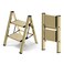 Mayi Plus 2 Step LadderAluminum Folding Step Stool for AdultsStep Ladder with Wide AntiSlip Pedal330 lbs Capacity for HomeOfficeKitchenLibraryGold
