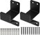 Ladder Hanger Steel Wall Mount Ladder Holder Utility Heavy Duty Ladder Hooks for Garage Wall Garage Storage Organizer Hanger for Ladder Wheelbarrow Chair Garden Tools  2 Pack Black 112 Inch