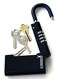 Kingsley GuardaKey Black Realtors Lockbox Portable Resettable Hanging Key Safe Combination Lock Box for House Keys Realtors Vacation Rentals Black 1 Pack