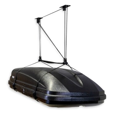 StoreYourBoard Rooftop Cargo Box Garage Ceiling Storage Hoist Overhead Organizer Lift System Heavy Duty Holds 150 lbs