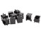 uxcell sourcing map 10pcs Adapter RJ11 6P6C Modular Plug Socket PCB Socket Mount Telephone Connectors Coupler Black