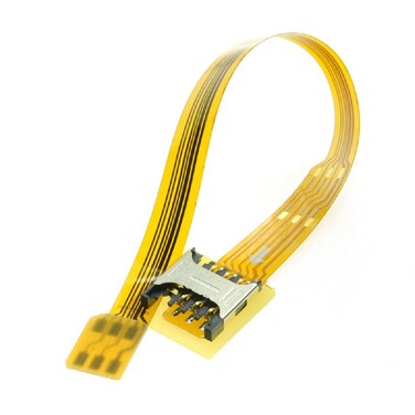 CableCC Micro SIM Card to Nano SIM Kit Male to Female Extension Soft Flat FPC Cable Extender 10cm