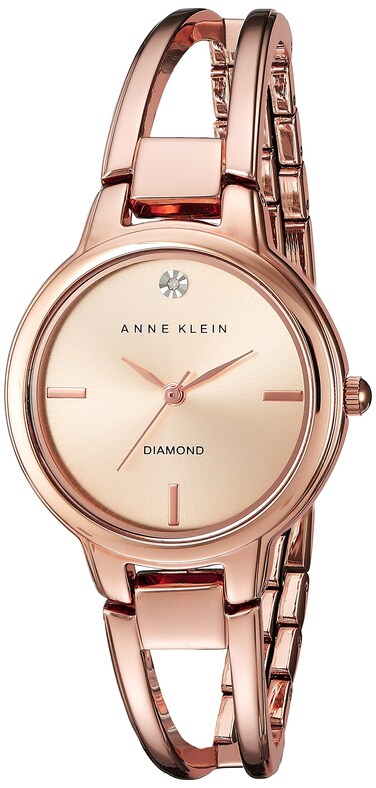 Anne Klein Womens Genuine Diamond Dial Bangle Watch