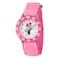 Kids W000024 Minnie Mouse Time Teacher Stainless Steel Watch with Pink Nylon Band White Childrens Watches