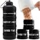 Portable Protein Powder Stackable Container with Top Cap Funnel for Water Bottle  Supplement Organizer and Dispenser  Perfect for PreWorkout BCAAs and Protein Powder  Keychain ToGo