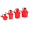 The Scoopie Supplement Container Scoop and Funnel System for Pre Workout Powder and Post Workout Protein Spill Proof Holder Dispenser Gym and Shaker Bottle Travel Accessory PACK OF 4 RED