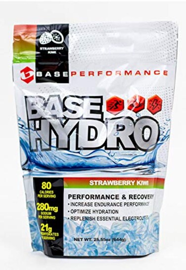 BASE Performance Hydro  Kiwi Strawberry 28 Servings Within Each ecoFriendly Mylar Bag Blend of Dextrose Fructose maltodextrin and Essential Electrolytes CranRaspberry