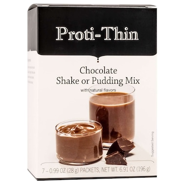 ProtiThin High Protein Creamy Chocolate PuddingShake Mix 15g Protein Low Calorie Low Carb Low Sugar No Gluten Ingredients Aspartame Free KETO Friendly Ideal Protein Compatible 7Box
