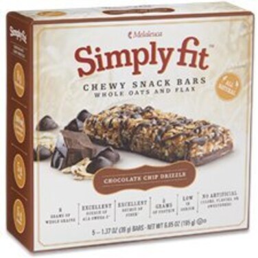 Melaleuca Simply Fit Chewy Snack bars Chocolate Chip Drizzle