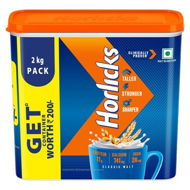 Horlicks Health and Nutrition drink  2Kg refill pack Classic Malt