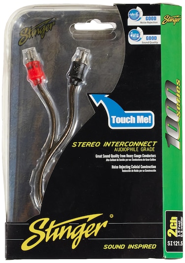 Stinger SI1215 15Ft 1000 Series 2Channel Audiophile Grade RCA Stereo Interconnect Cable