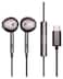 Accessonico Wired inEar Headphones 3Button Remote with Microphone USB C Type C Andoird Black