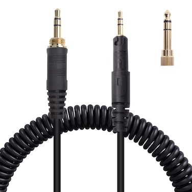 ATHM50x Replacement Cable Compatible with Audio Technica ATHM50xATHM40xATHM70xATHM60x Coiled AUX Headphone Extension Cable with 635mm Adapter4ft extends to 10ft ATHM50xM40xM70x