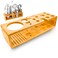 TSCOCKTAILS Cocktail Shaker Set Stand Only  Wooden Bartender Kit Stand  Bar Accessories Storage Holds Up To 15 Pcs  Bar Tools Set Bamboo Stand For Home Or Bar