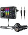 LENCENT Bluetooth 53 Car FM Transmitter HiFi Treble  Bass Music Player PD20W QC18W Fast Car Charger Radio Bluetooth Car Adapter with Dual Mics for HandsFree Call SiriGoogle U Disk35mm AUX