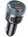 LENCENT Car FM Transmitter Wireless Bluetooth 51 Radio Adapter Car Kit with Big Button Type C PD 20W and QC30 18W Car Fast Charger Bass Lossless HiFi Sound Music Streaming Wireless Call