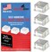 GorillaGrit Clear Tall Square Adhesive Rubber Bumper Pads  Rubber Feet for Speakers Electronics Furniture Appliances Audio Equipment  20 Pieces