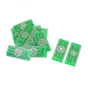 uxcell 15PCS QFN32 QFP32 to DIP32 Double Sided Adapter PCB Converter Plates