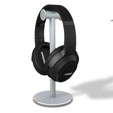 Dekoth Headset Stand Headphone Holder with Full 9 in Height Aluminum Supporting Bar Hanger  NonSlip Silicon Base for All Headphone Size Silver